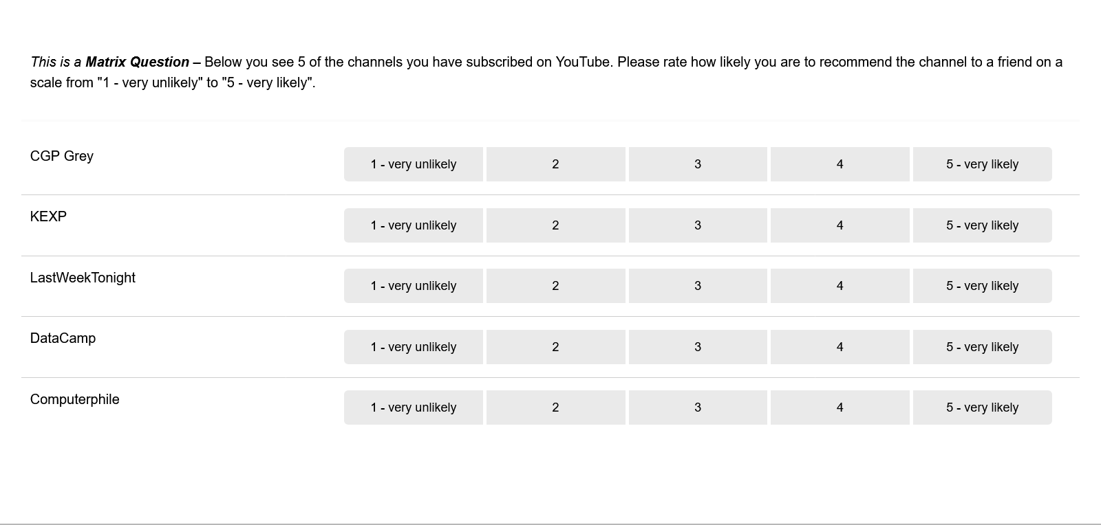 Multi Choice Question Screenshot