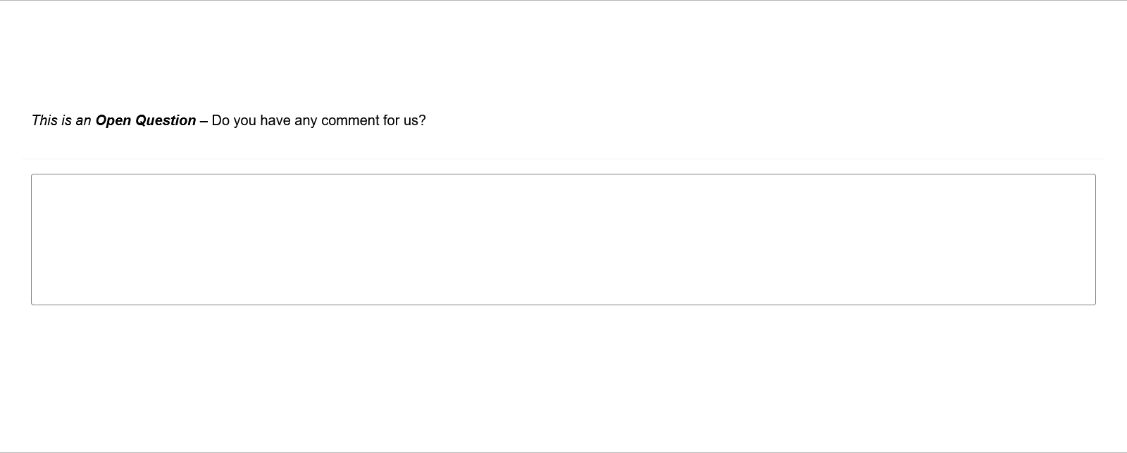 Open Question Screenshot