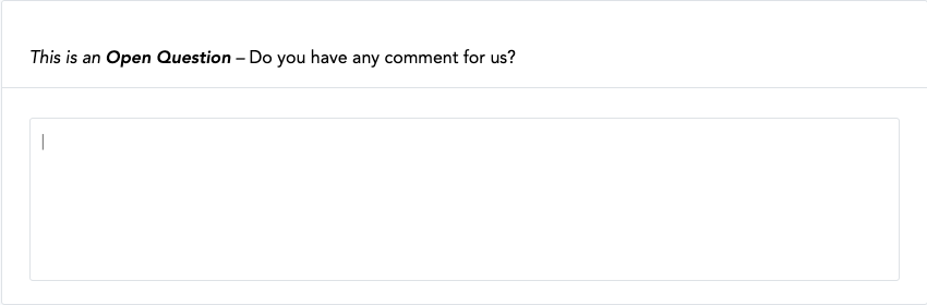 Open Question Screenshot